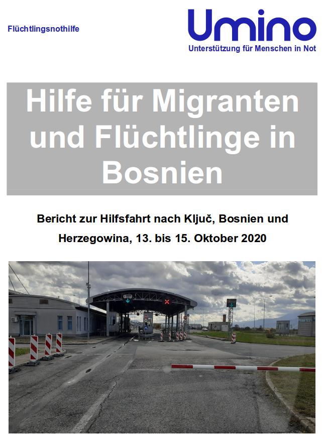 Hilfsfahrt Bosnien Oktober 2020