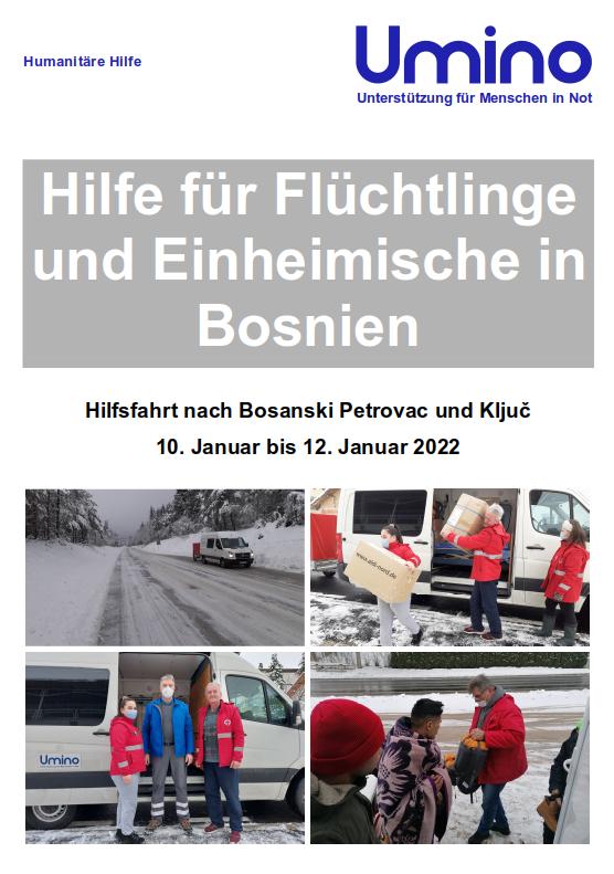 Hilfsfahrt Bosnien Januar 2022