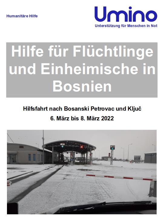 Hilfsfahrt Bosnien März 2022