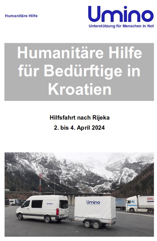 Hilfsfahrt Kroatien April 2024